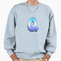 Letter Q Purple Blue Sweatshirt - Novelty Apparel for Adults - T-Shirt, Sweatshirt, Hoodie