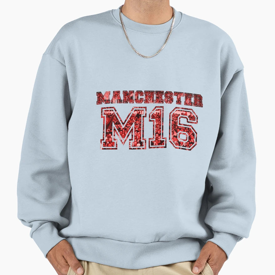 Manchester United Postcode Sweatshirt - Streetwear Style for Adults - T-Shirt, Sweatshirt, Hoodie