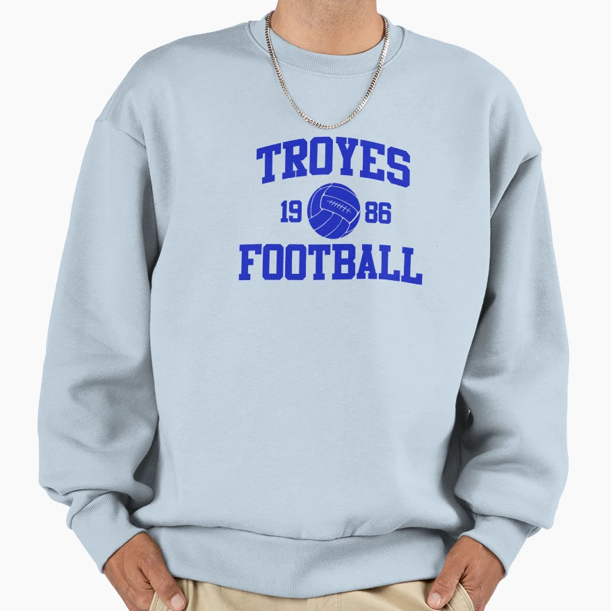 Troyes Football Athletic College Sweatshirt - Aesthetic Graphic for Adults - T-Shirt, Sweatshirt, Hoodie
