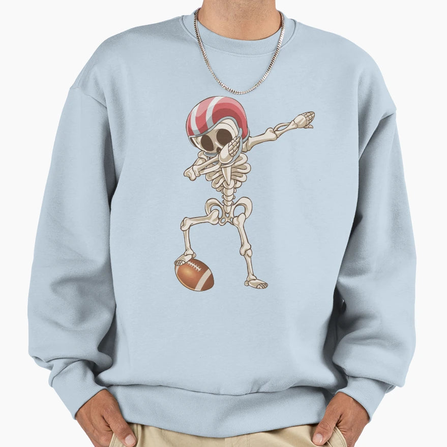 Football Skeleton Sweatshirt - Graphic Print Men Women - T-Shirt, Sweatshirt, Hoodie