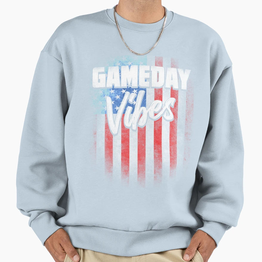 Gameday Vibes Usa Flag Gift Any T-Shirt - Fun Novelty Design Men Women - T-Shirt, Sweatshirt, Hoodie