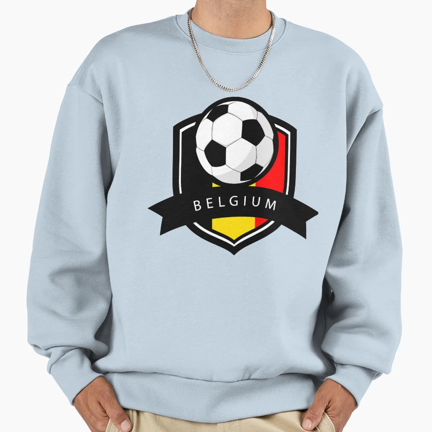 Soccer Flag Belgium Sweatshirt - Custom Art Print Unisex - T-Shirt, Sweatshirt, Hoodie