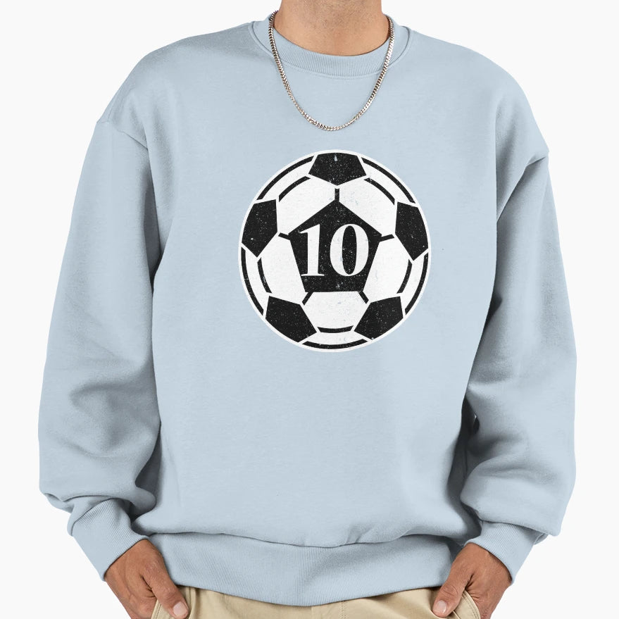 Soccer Ball 10 Sweatshirt - Minimalist Print Unisex - T-Shirt, Sweatshirt, Hoodie