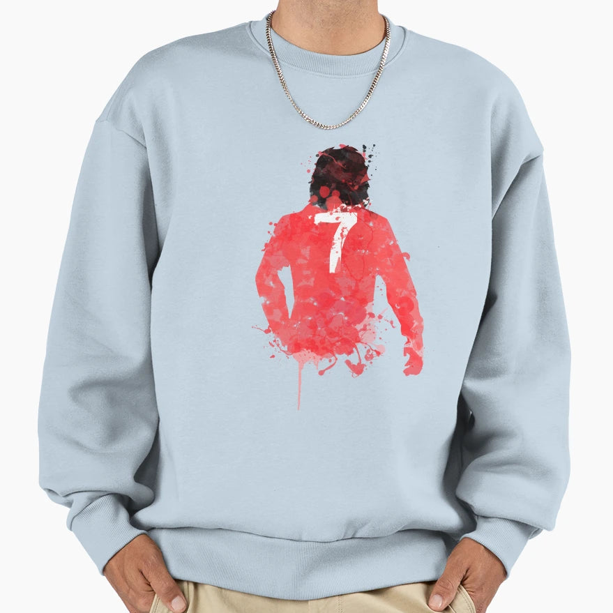 George Best Manchester United Art Sweatshirt - Custom Art Print Unisex - T-Shirt, Sweatshirt, Hoodie