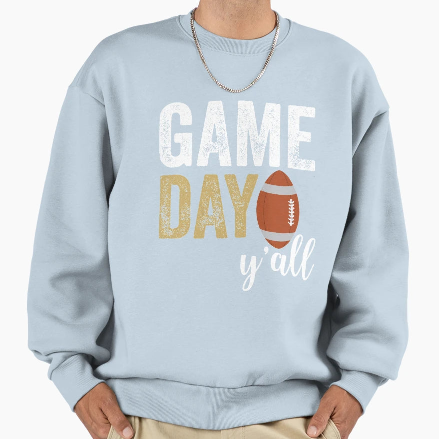 Game Day Yall Sweatshirt - Minimalist Print Men Women - T-Shirt, Sweatshirt, Hoodie