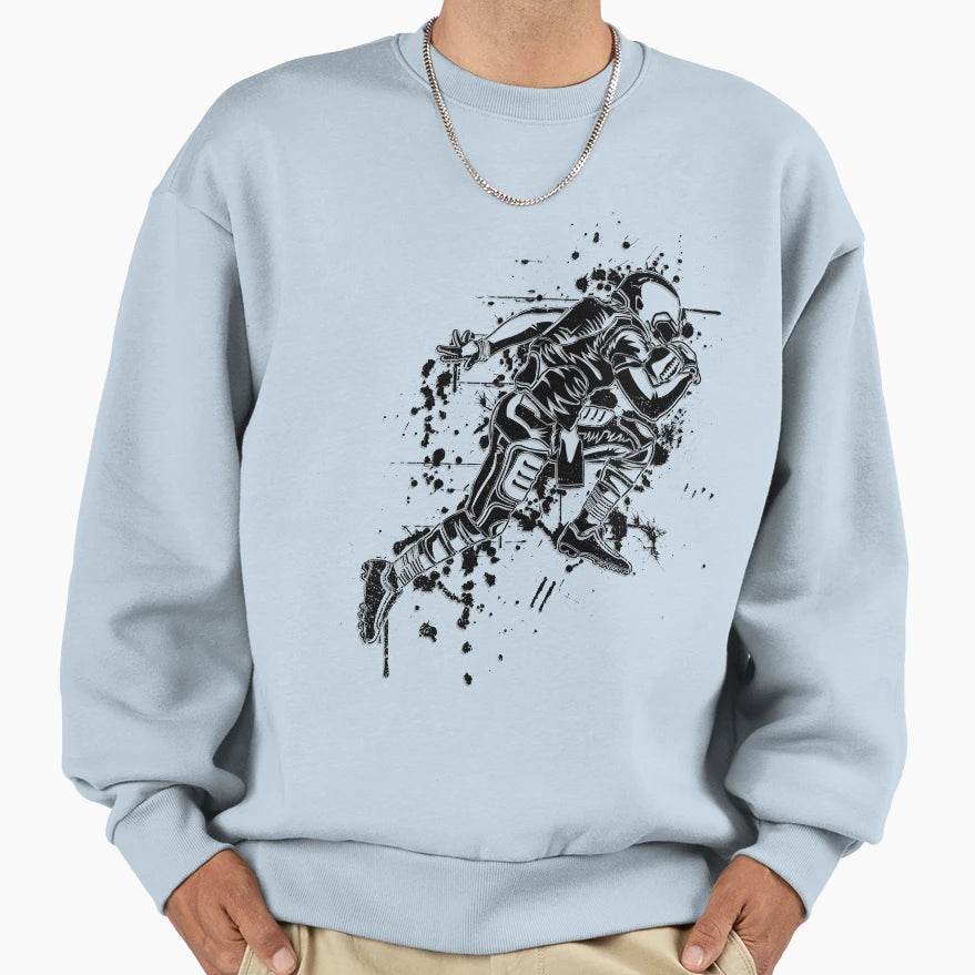 American Footballer Sweatshirt - Unique Graphic for Adults - T-Shirt, Sweatshirt, Hoodie