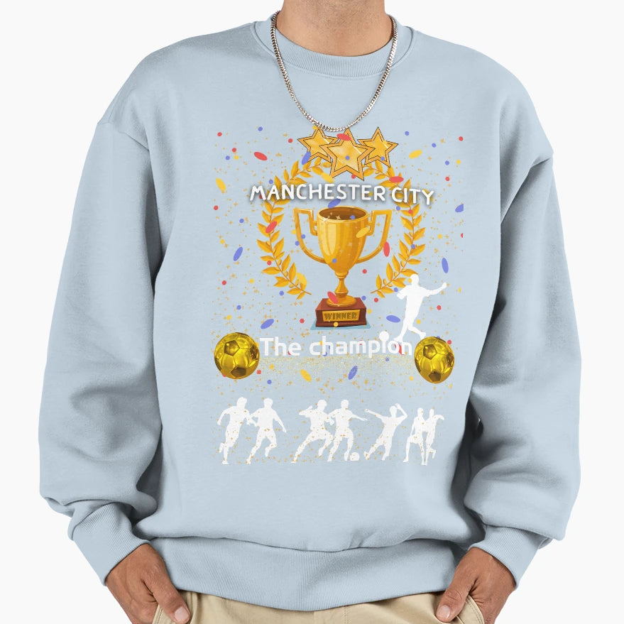 Manchester City Sweatshirt - Custom Art Print for Adults - T-Shirt, Sweatshirt, Hoodie