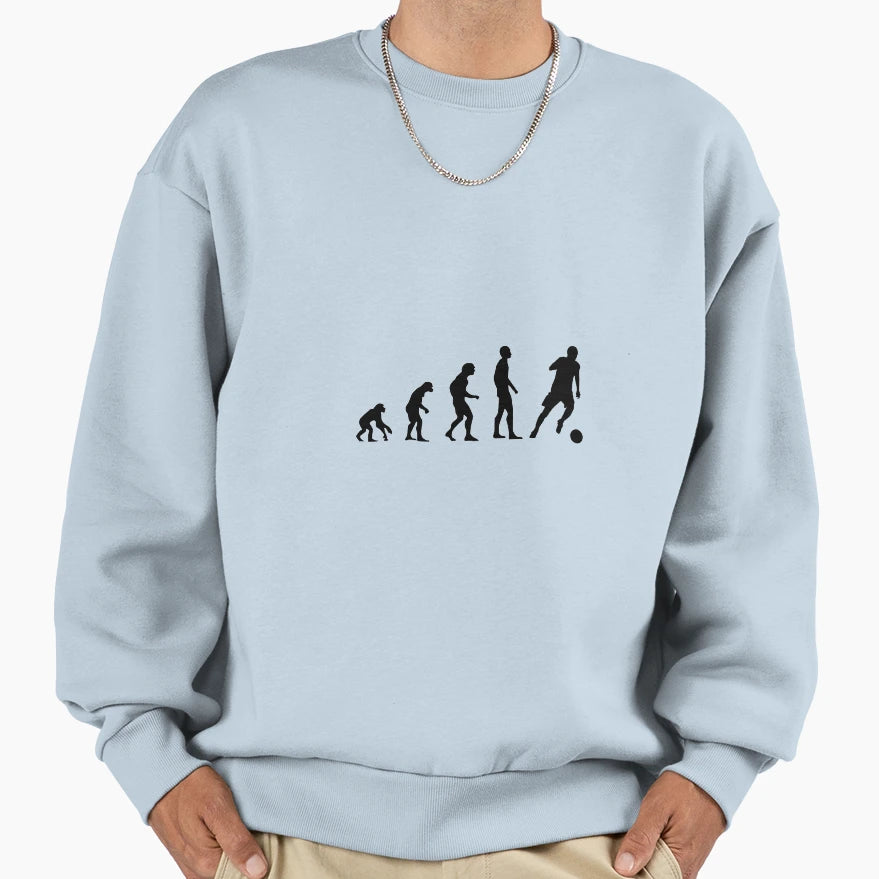 Evolution Footballer Sweatshirt - Custom Art Print for Adults - T-Shirt, Sweatshirt, Hoodie
