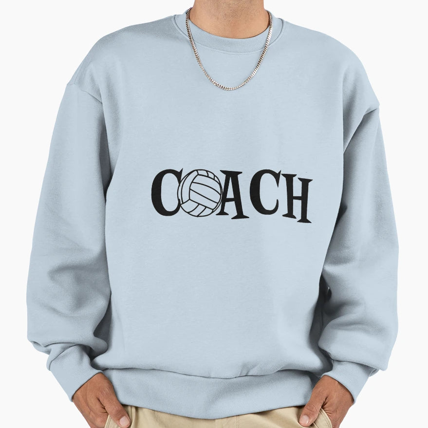 Volleyball Coach Sweatshirt - Trendy Graphic Unisex - T-Shirt, Sweatshirt, Hoodie