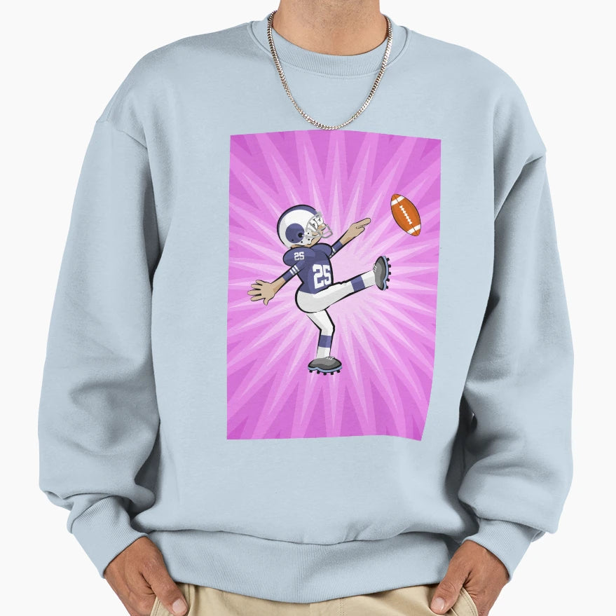 American Football Kicking Ball Sweatshirt - Trendy Graphic for Adults - T-Shirt, Sweatshirt, Hoodie