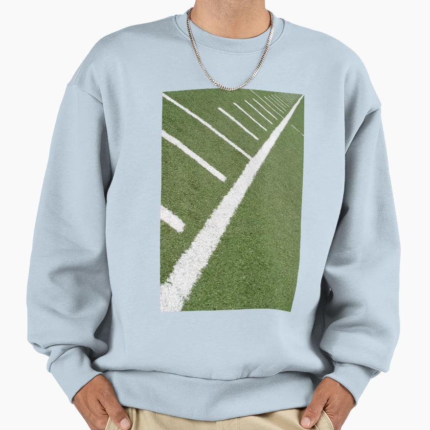 Football Lines Sweatshirt - Minimalist Print for Adults - T-Shirt, Sweatshirt, Hoodie