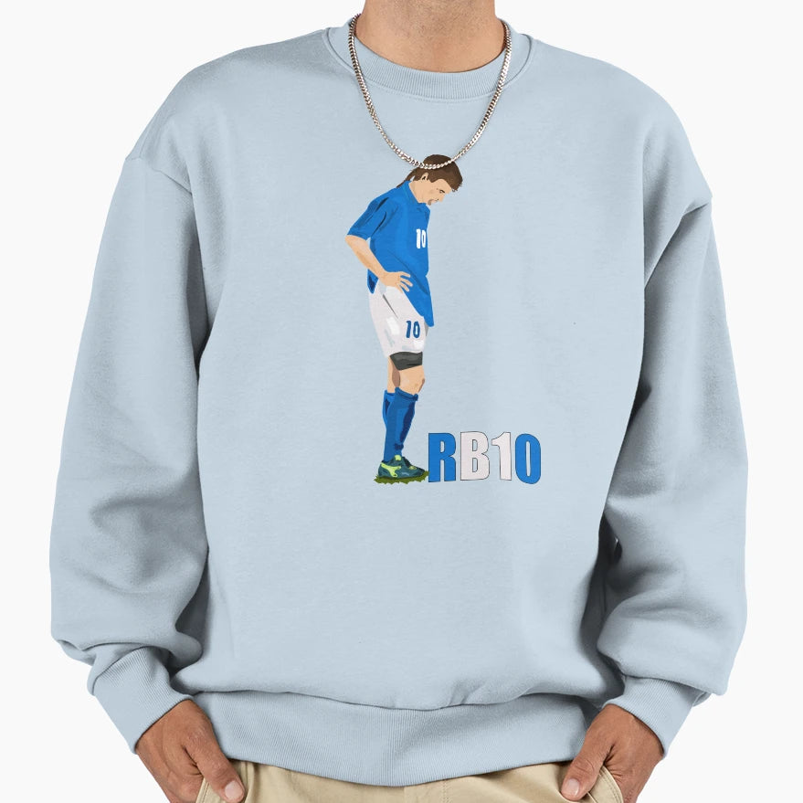 Roberto Baggio Sweatshirt - Aesthetic Graphic Men Women - T-Shirt, Sweatshirt, Hoodie