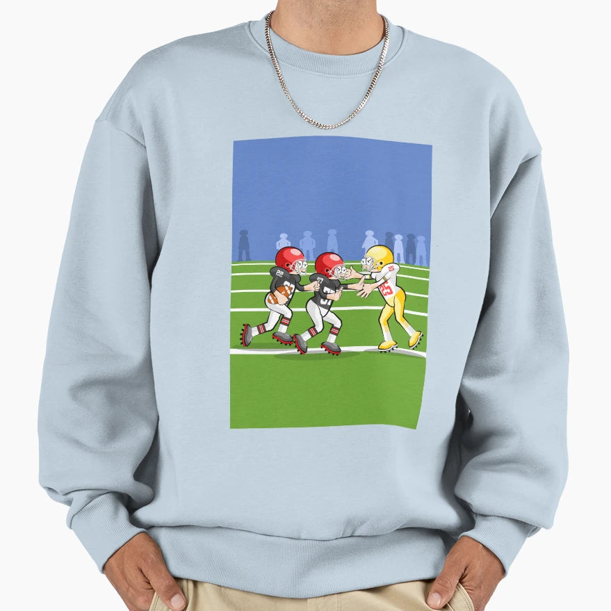 American Football Player Running Sweatshirt - Custom Art Print for Adults - T-Shirt, Sweatshirt, Hoodie