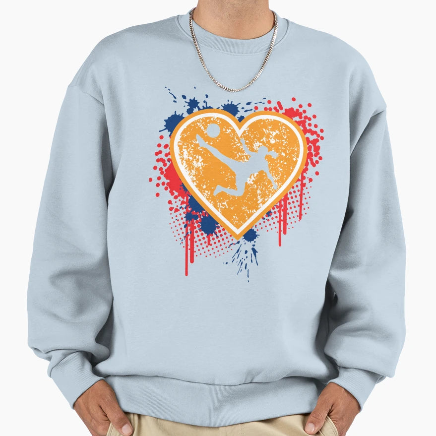 I Love Soccer Female Sweatshirt - Fun Novelty Design for Adults - T-Shirt, Sweatshirt, Hoodie