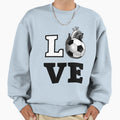 Love Soccer Sweatshirt - Minimalist Print for Adults - T-Shirt, Sweatshirt, Hoodie