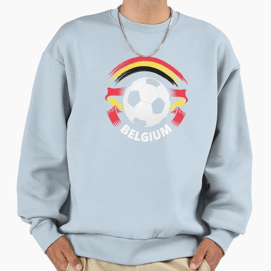 Belgium Football Soccer Fan Flag Sweatshirt - Streetwear Style Men Women - T-Shirt, Sweatshirt, Hoodie