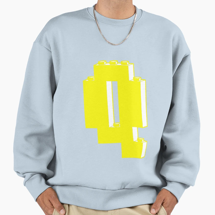 Letter Q Sweatshirt - Aesthetic Graphic Men Women - T-Shirt, Sweatshirt, Hoodie