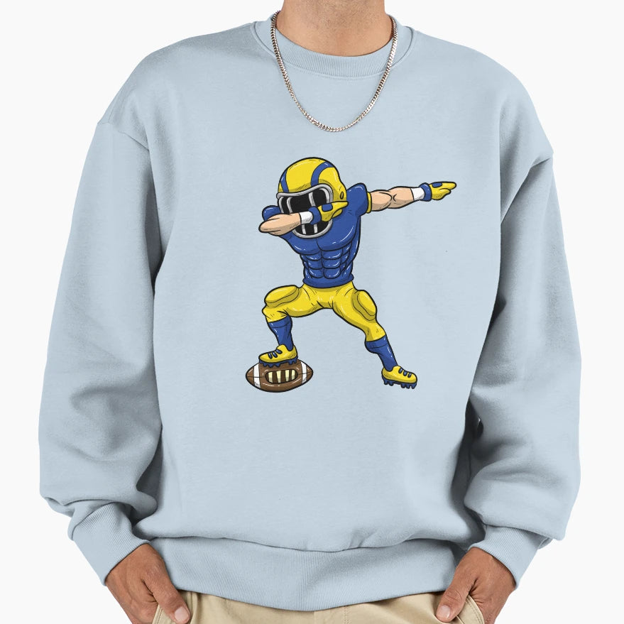 Dabbing Football Player Rugby T-Shirt - Novelty Apparel Unisex - T-Shirt, Sweatshirt, Hoodie