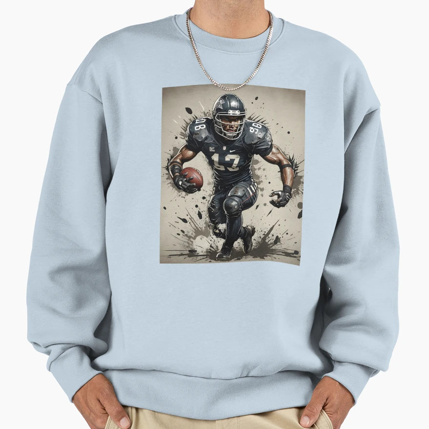 Gridiron Fury Punk American Sweatshirt - Casual Everyday Wear Men Women - T-Shirt, Sweatshirt, Hoodie