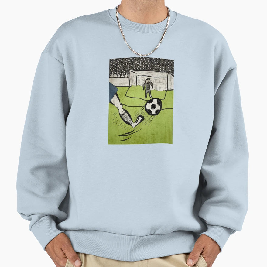 Shooting Football Sweatshirt - Minimalist Print Unisex - T-Shirt, Sweatshirt, Hoodie