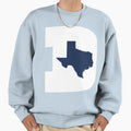 D Texas White Blue Sweatshirt - Minimalist Print Men Women - T-Shirt, Sweatshirt, Hoodie