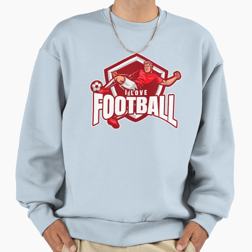 I Love Football Beautiful Game Sweatshirt - Unique Graphic for Adults - T-Shirt, Sweatshirt, Hoodie
