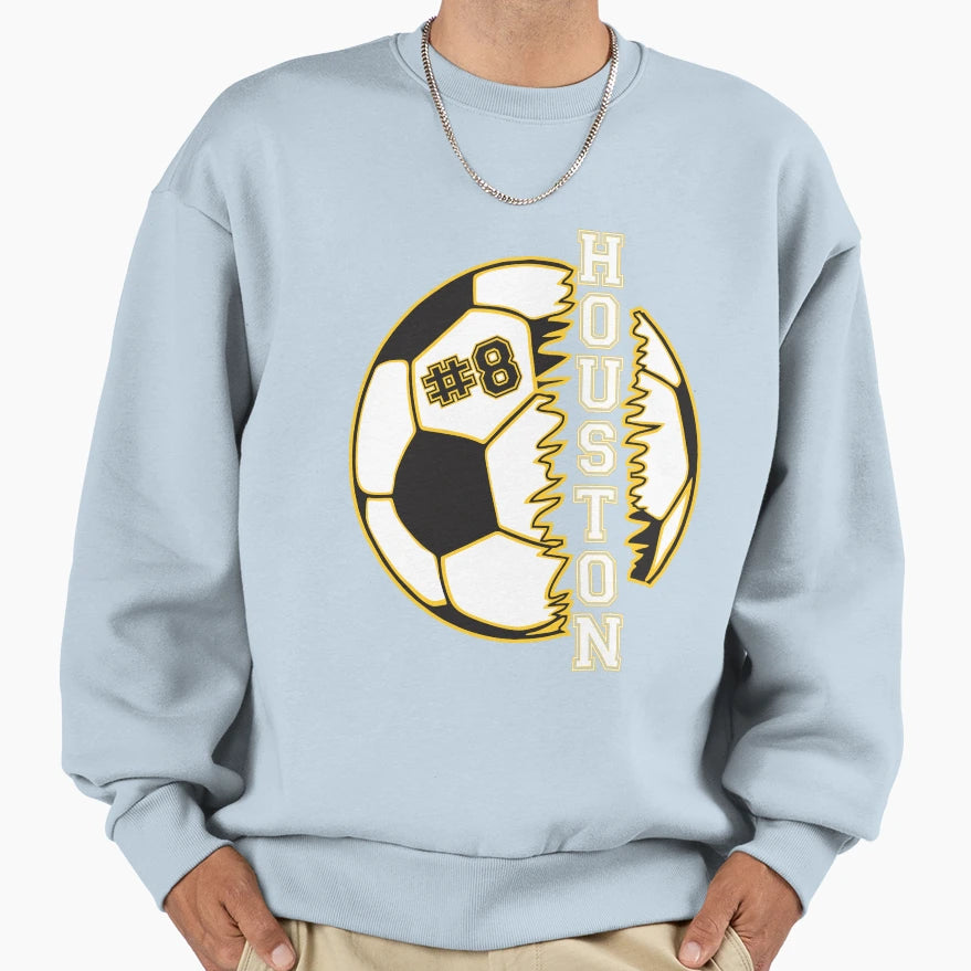 Soccer Ball Black Background Sweatshirt - Novelty Apparel Men Women - T-Shirt, Sweatshirt, Hoodie
