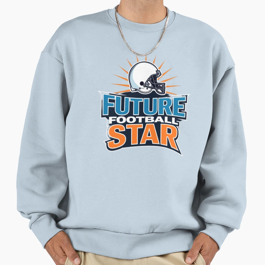 Future Football Star Sports Helmet Sweatshirt - Casual Everyday Wear Unisex - T-Shirt, Sweatshirt, Hoodie