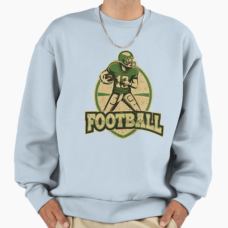 Football Sports Logo Sweatshirt - Aesthetic Graphic Men Women - T-Shirt, Sweatshirt, Hoodie