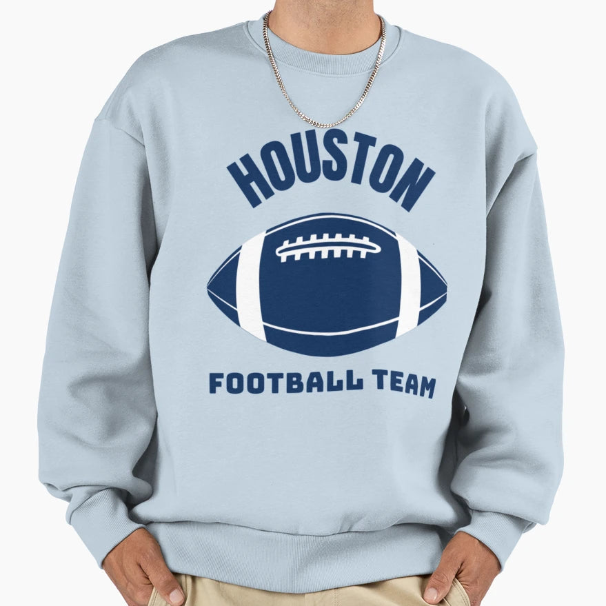 Houston Football Team Sweatshirt - Unique Graphic Men Women - T-Shirt, Sweatshirt, Hoodie