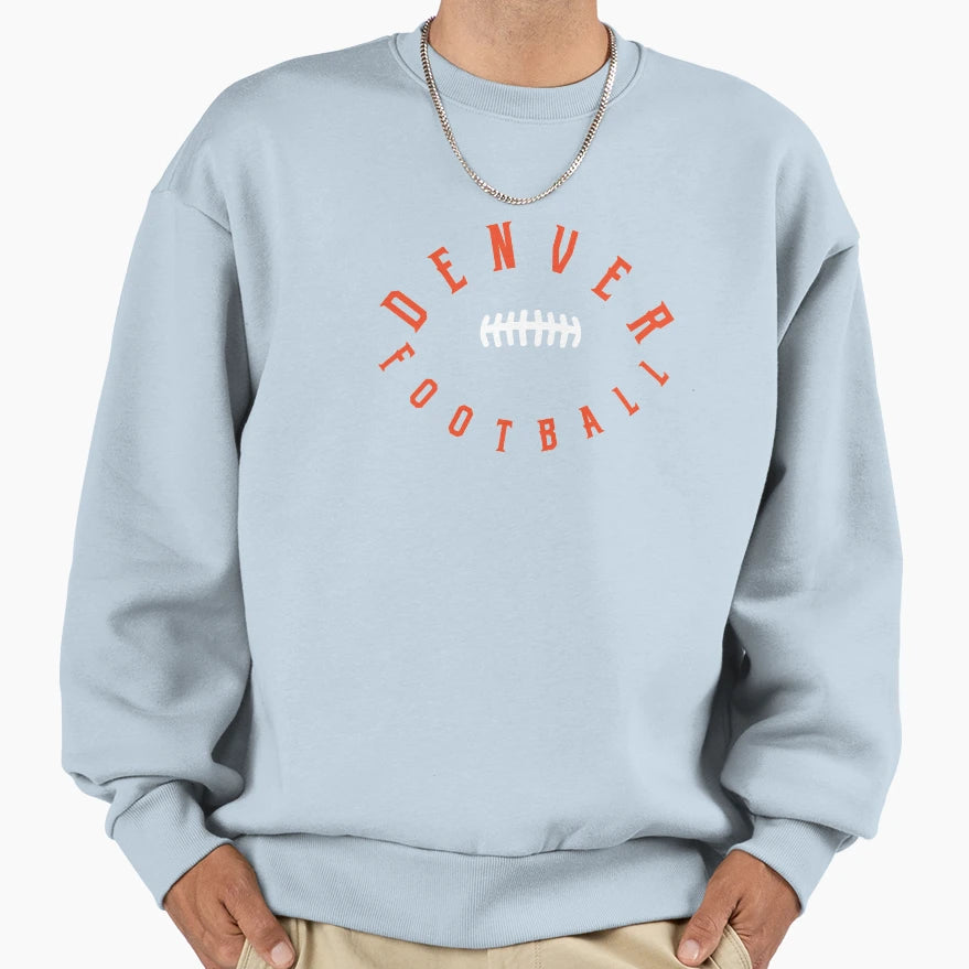 Denver Football Laces Team Fan Sweatshirt - Streetwear Style Unisex - T-Shirt, Sweatshirt, Hoodie