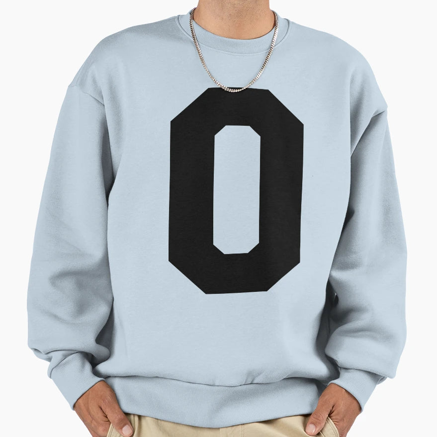 Alphabet Black O Sports Letter O Sweatshirt - Fun Novelty Design Men Women - T-Shirt, Sweatshirt, Hoodie