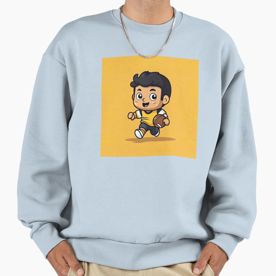 Football Player Sweatshirt - Aesthetic Graphic Unisex - T-Shirt, Sweatshirt, Hoodie