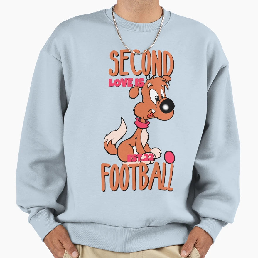 Second Love Is Footbal Sweatshirt - Trendy Graphic for Adults - T-Shirt, Sweatshirt, Hoodie