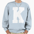 Alphabet White K Sports Letter K Sweatshirt - Custom Art Print Men Women - T-Shirt, Sweatshirt, Hoodie