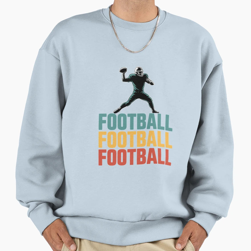 American Support Football Player Sweatshirt - Trendy Graphic Men Women - T-Shirt, Sweatshirt, Hoodie