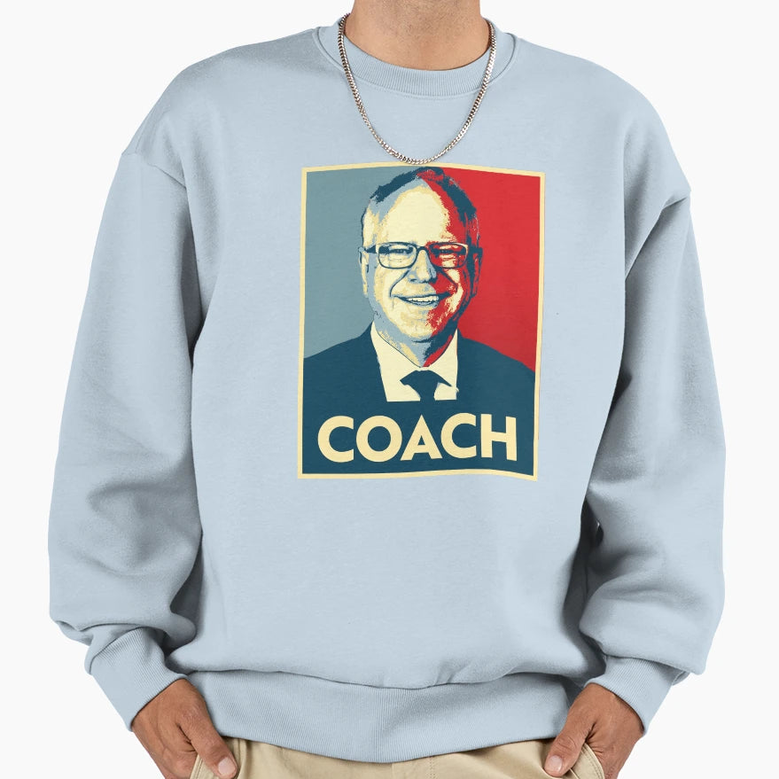 Coach Walz Harris Walz 2024 Sweatshirt - Aesthetic Graphic for Adults - T-Shirt, Sweatshirt, Hoodie