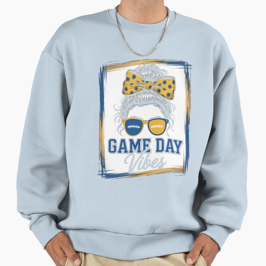 Game Day Vibes Football Leopard Sweatshirt - Trendy Graphic Men Women - T-Shirt, Sweatshirt, Hoodie