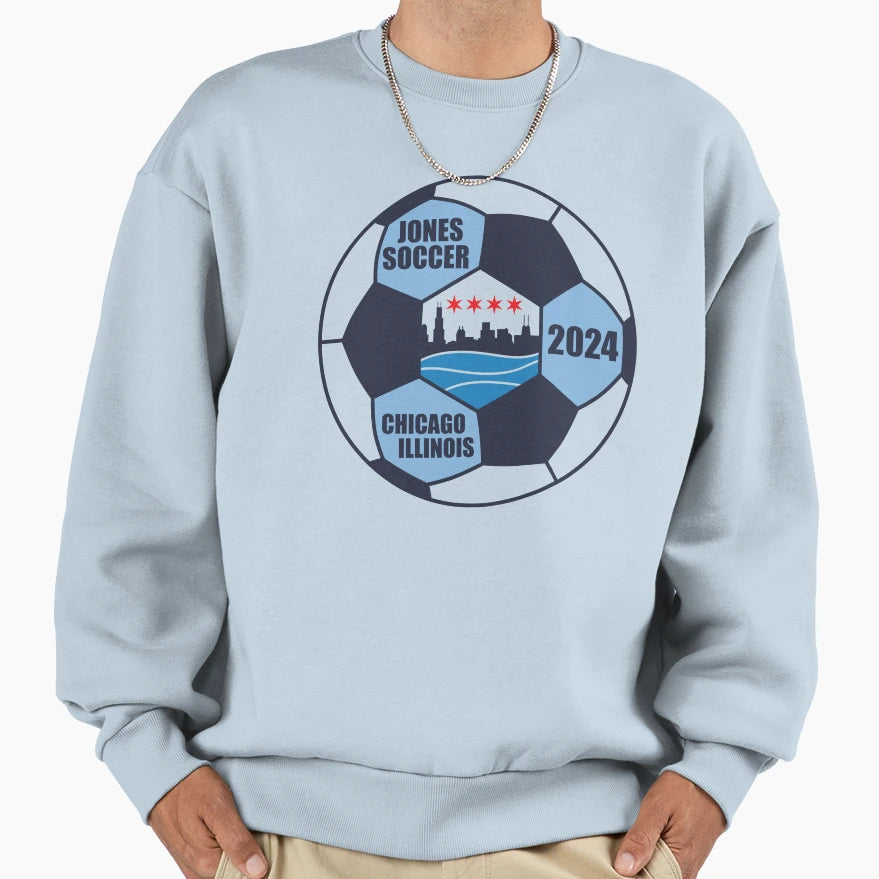 Jones Soccer Chicago Sweatshirt - Unique Graphic Men Women - T-Shirt, Sweatshirt, Hoodie