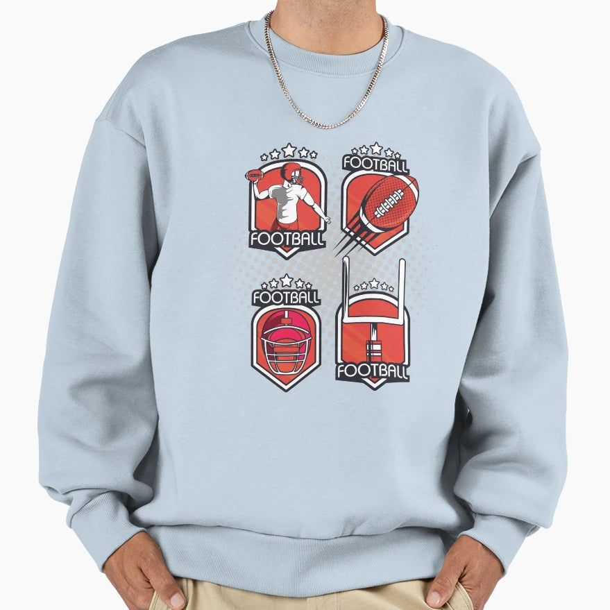 Football Sweatshirt - Casual Everyday Wear Unisex - T-Shirt, Sweatshirt, Hoodie