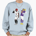 Griddy Duo Sweatshirt - Minimalist Print for Adults - T-Shirt, Sweatshirt, Hoodie