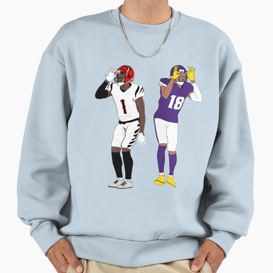 Griddy Duo Sweatshirt - Minimalist Print for Adults - T-Shirt, Sweatshirt, Hoodie