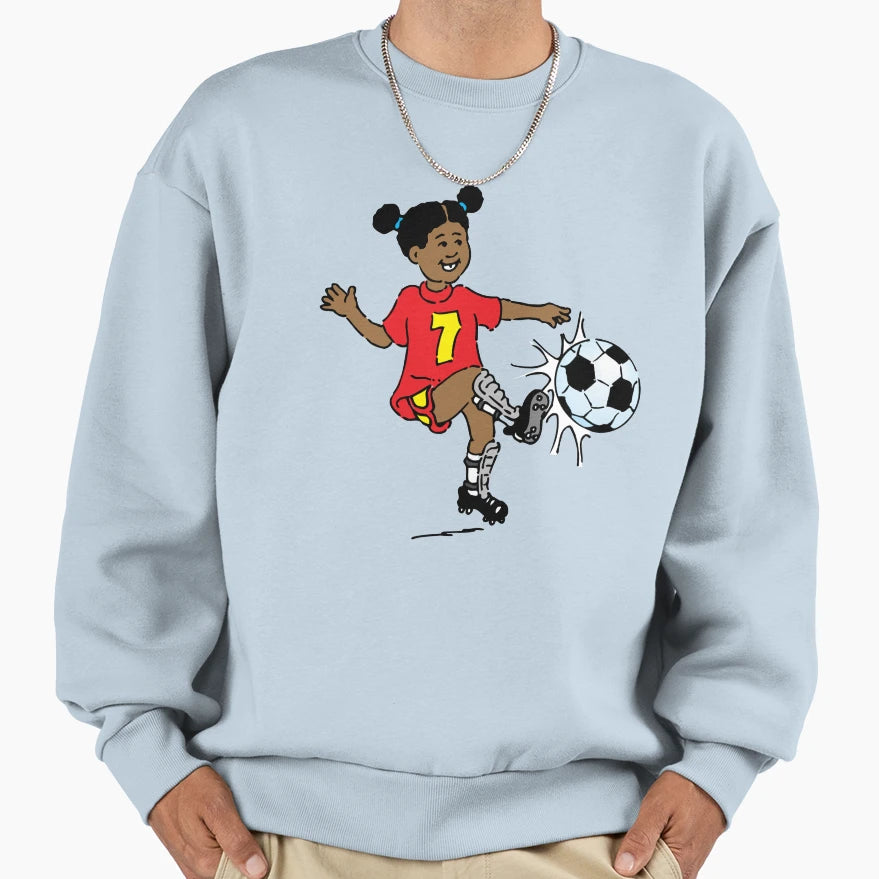Playing Soccer Sweatshirt - Trendy Graphic for Adults - T-Shirt, Sweatshirt, Hoodie