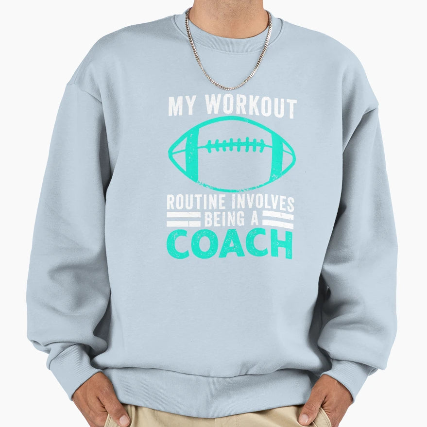 Football Workout Routine Sports Sweatshirt - Unique Graphic for Adults - T-Shirt, Sweatshirt, Hoodie