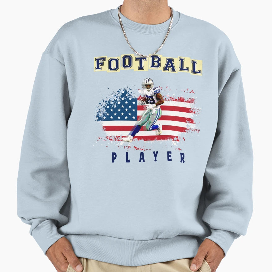 American People Love Football Sweatshirt - Custom Art Print for Adults - T-Shirt, Sweatshirt, Hoodie