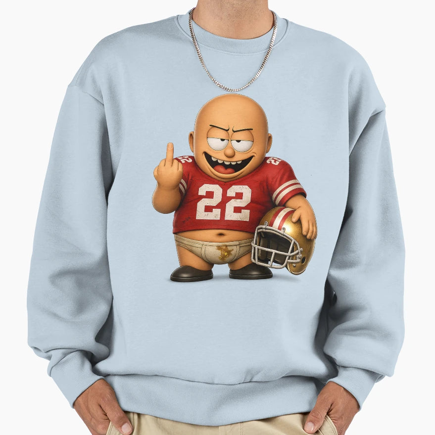 Funny American Football Player Sweatshirt - Fun Novelty Design for Adults - T-Shirt, Sweatshirt, Hoodie