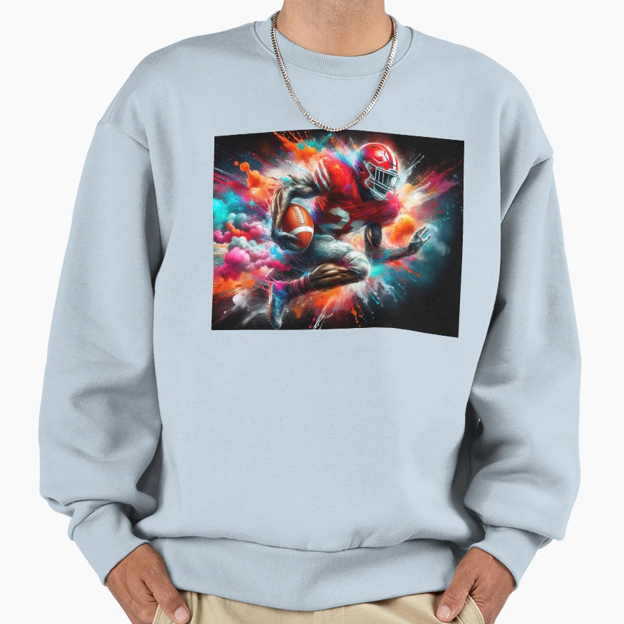 American Football Player Sweatshirt - Graphic Print Unisex - T-Shirt, Sweatshirt, Hoodie
