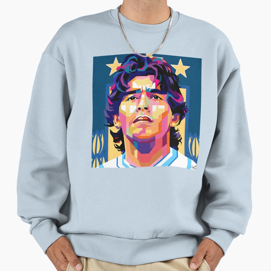 Diego Armando Maradona Football Legend Sweatshirt - Minimalist Print Unisex - T-Shirt, Sweatshirt, Hoodie