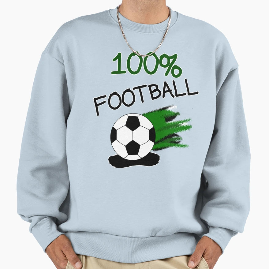 Football Soccer 100 Sweatshirt - Minimalist Print Men Women - T-Shirt, Sweatshirt, Hoodie