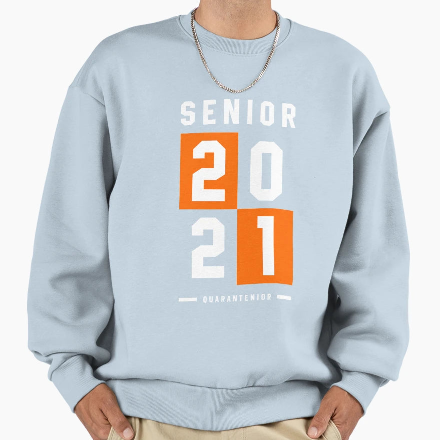 Senior 2021 Quarantenior Graduation Sweatshirt - Trendy Graphic Unisex - T-Shirt, Sweatshirt, Hoodie